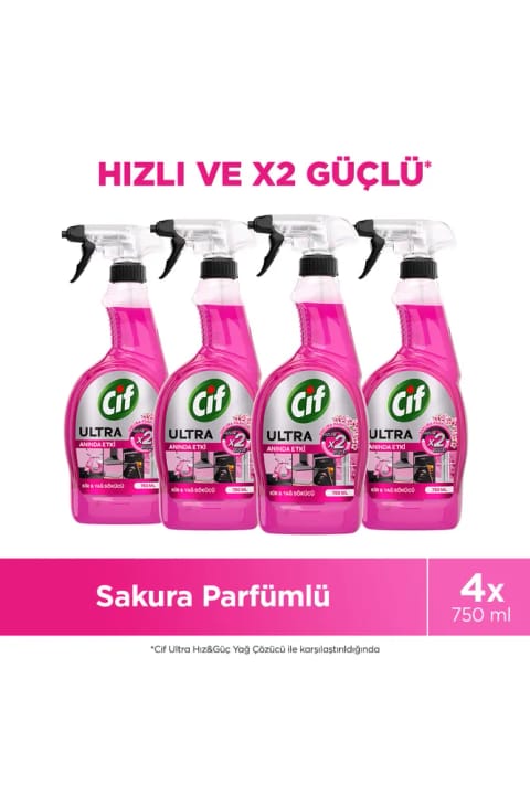 Cif Ultra آنی اثر چربی و لکه بر ساکورا x4