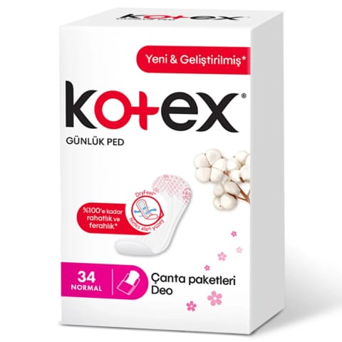 Kotex گان‌لیک پد روزانه نرمال ۳۴ عددی
