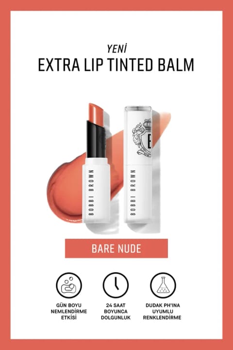 بالم لب رنگی مرطوبکننده BOBBI BROWN Extra Lip Tinted Balm - Bare Nude