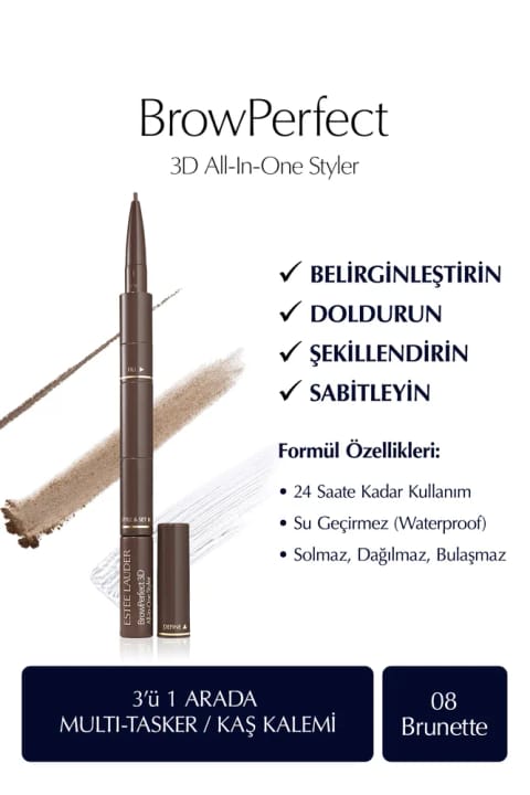 مداد ابرو Estee Lauder مدل BrowPerfect 3D All-In-One Styler Multi-Tasker شماره 08