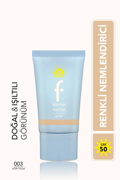 فلامر سان لاورز ضدآفتاب رنگی با اثر مرطوبکنندگی و پایانی طبیعی SPF50 - 30 میلیلیتر — 003 Ivory Nude