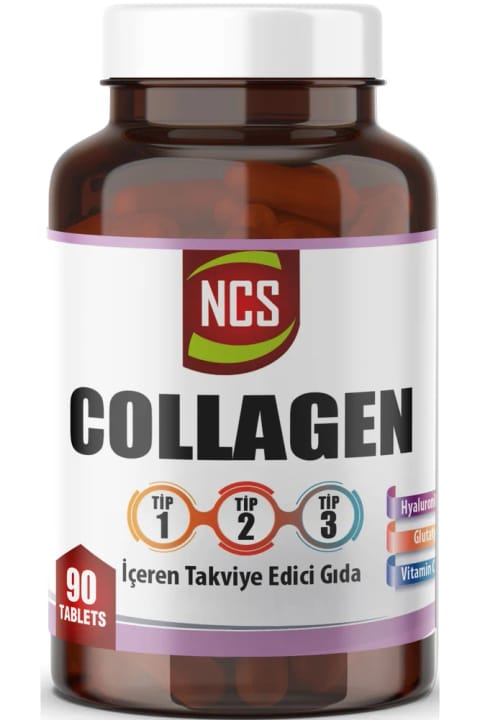 NCS 90 قرص کلاژن هیدرولیز شده تیپ 1-2-3 با هیالورونیک اسید و گلوتاتیون