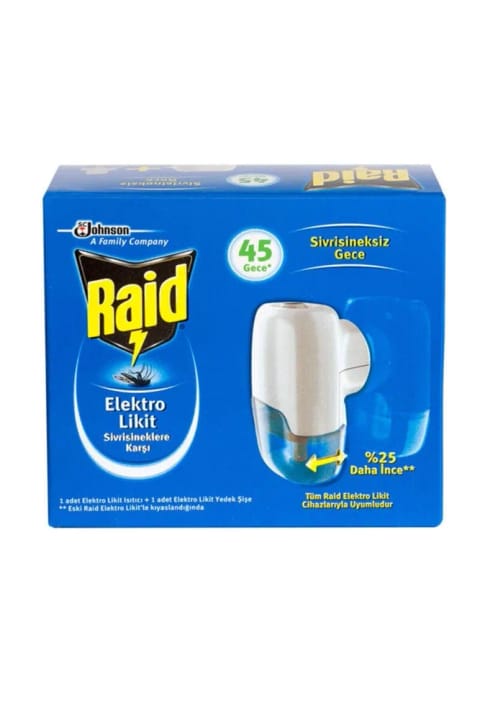 Raid دستگاه الکترو مایع ضد پشه با اثر ۴۵ شب + محلول یدکی