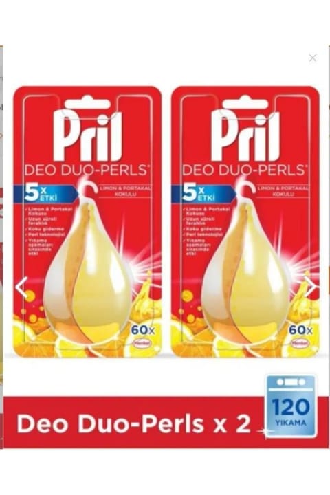 Pril Deo Duo-Perls 5x مؤثر ماشینظرفشویی خوشبوکننده x2 - ماندگاری طولانی ...