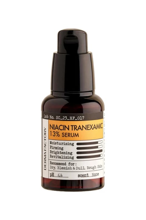 سرم روشنکننده DERMA FACTORY حاوی Niacinamide و Tranexamic Acid