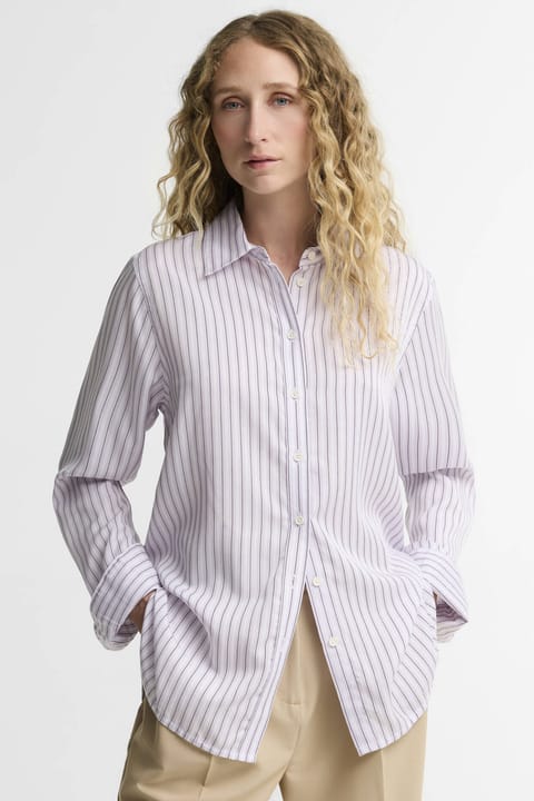 پیراهن Barbour Evangeline مدل PU19 طرح Frosted Heather Stripe