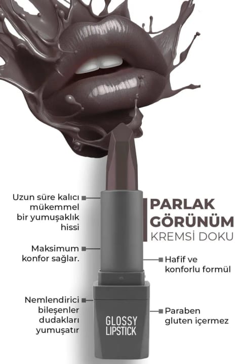 رژ لب براق مرطوب‌کننده ماندگار Alix Avien - Glossy — 316 Dusty Plum
