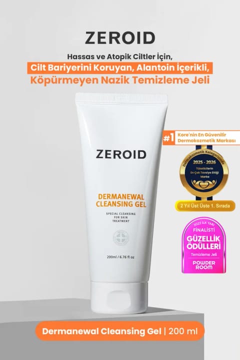 zeroid شوینده ملایم بدون کف برای پوست های حساس و آتوپیک Dermanew...