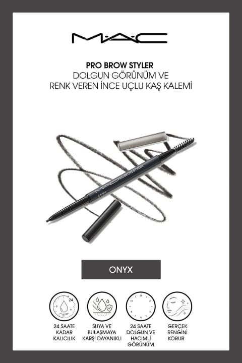 م.A.C Pro Brow Styler مداد ابروی نوکباریک حجمدهنده و رنگی - Onyx