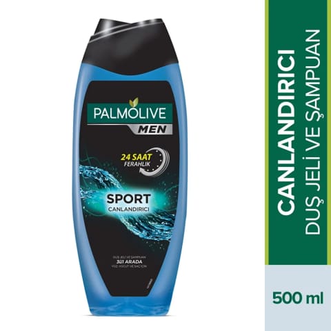 Palmolive Men Sport 3 در 1 شامپو و ژل دوش صورت، بدن و مو 500 میلی‌لیتر