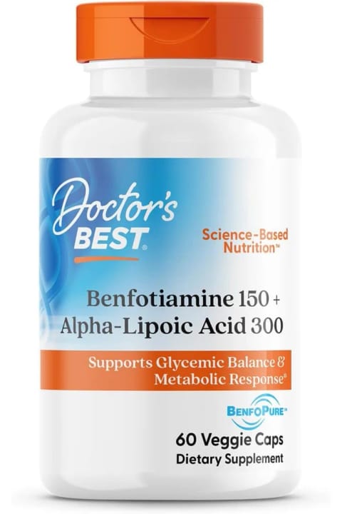Doctor's Best Benfotiamine 150، Alpha Lipoic Acid 300، 60 کپسول ساخت USA