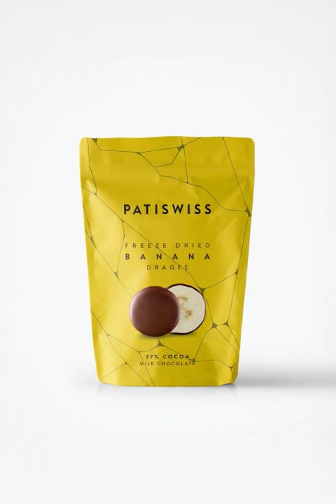 دراژه موز با شکلات شیری Patiswiss، 80 گرم