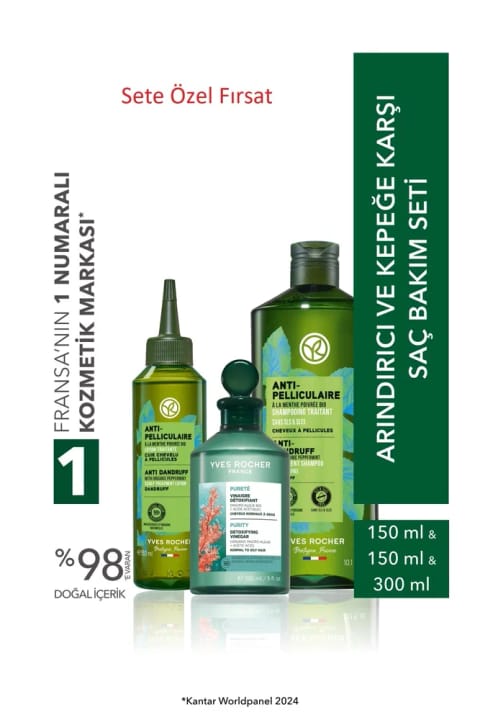 Yves Rocher ست مراقبت از مو پاککننده و ضد شوره