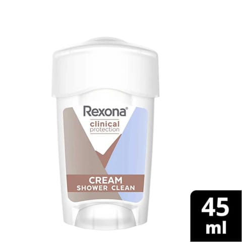 Rexona Clinical Protection زنانه استیک دئودورانت Shower Clean 45 میلی‌لیتر