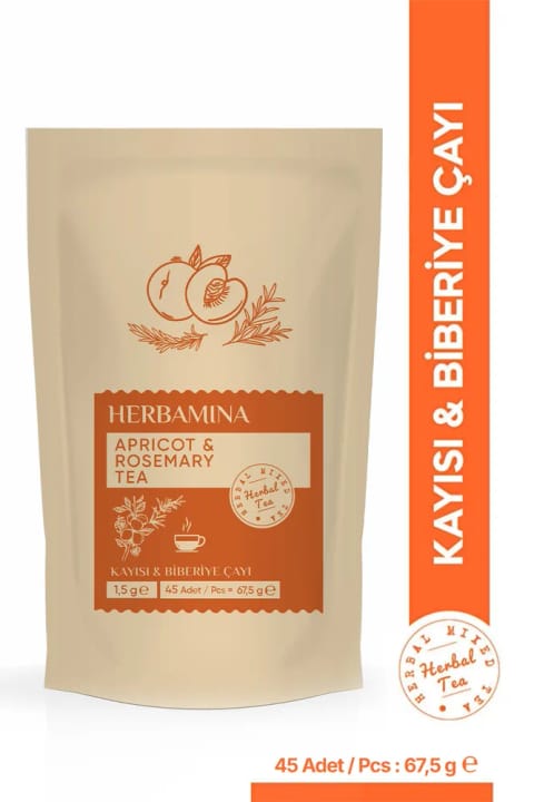 Herbamina زردآلو و رزماری چای گیاهی مخلوط (APRICOT & ROSEMARY TEA) 1.5 گرم