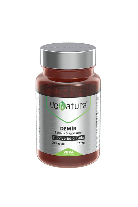 VeNatura آهن بیسگلیسینات ۱۷ میلیگرم ۹۰ کپسول