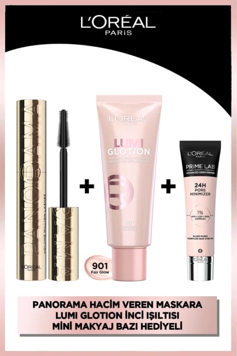 L'Oreal Paris پانوراما ماسکارا و گلوشن همهکاره ۹۰۱ و پرایم لب مینی...