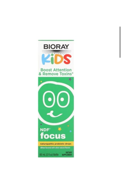 قطرهٔ پروبیوتیک کودک bioray Kids NDF Focus با طعم مرکبات ۶۰ میلیلیتر