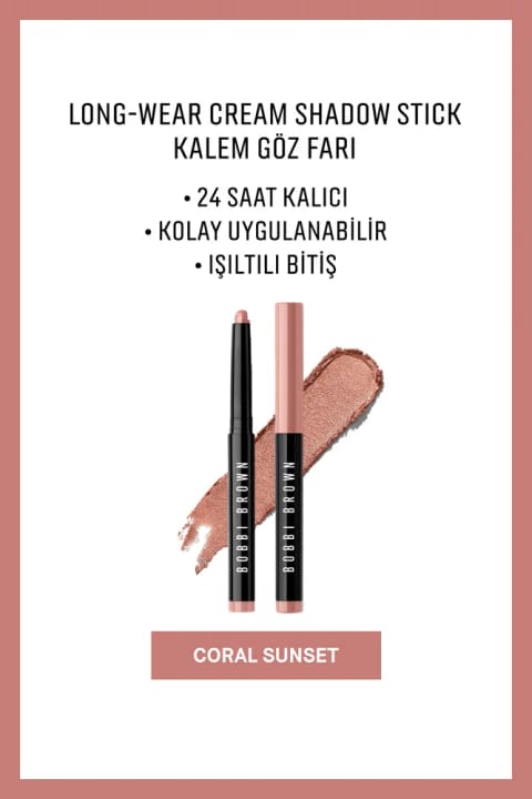 BOBBI BROWN سایه چشم کرمی بلندمدت به شکل مداد - Coral Sunset