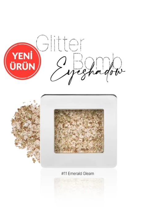 Cre'ars سایه چشم تکی Glitter Bomb با درخشش جواهر — 11 Emerald