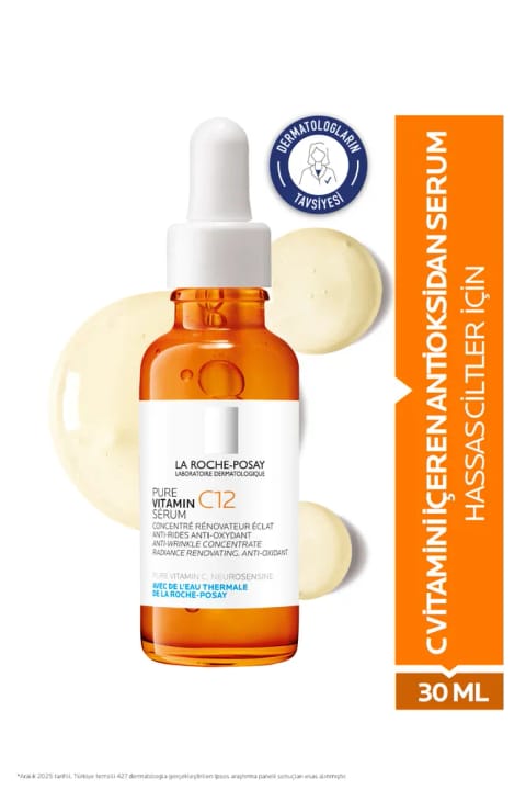 La Roche Posay Saf C12 Vitamini Hassas Ciltler İçin C Vitamini İçeren Işıltı Veren Antioksidan Serum 30 ml