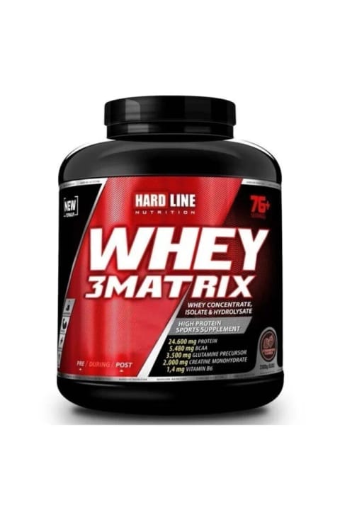 Hardline Whey 3 Matrix 2300 گرم طعم توت فرنگی