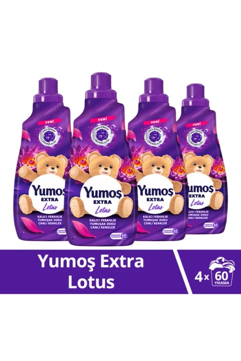 Yumoş Extra لوکس نرم‌کننده لباس 1440 میلی‌لیتر (60 شستشو) ×4