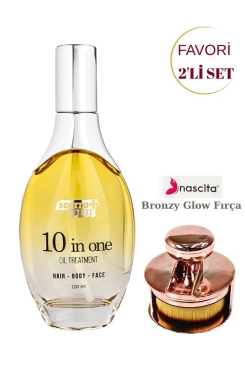 nascita براش گرد فونداسیون Bronzy Glow NASBRUSH0247 +10 در 1 سنگ قیمتی...