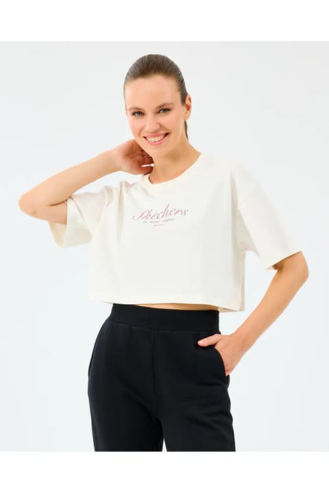 تیشرت زنانه اسکچرز Heavy Fabric سفید