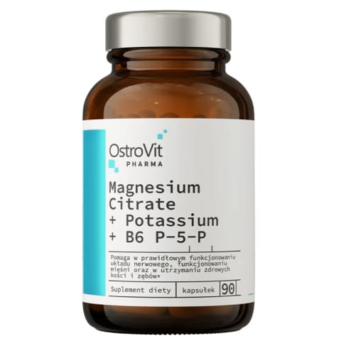 OstroVit منیزیم سیترات + پتاسیم + B6 P-5-P 90 کپسول