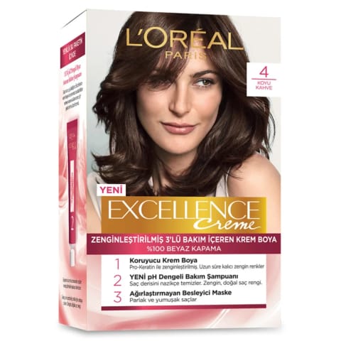 Loreal Paris Excellence Creme رنگ مو - قهوهای تیره 4
