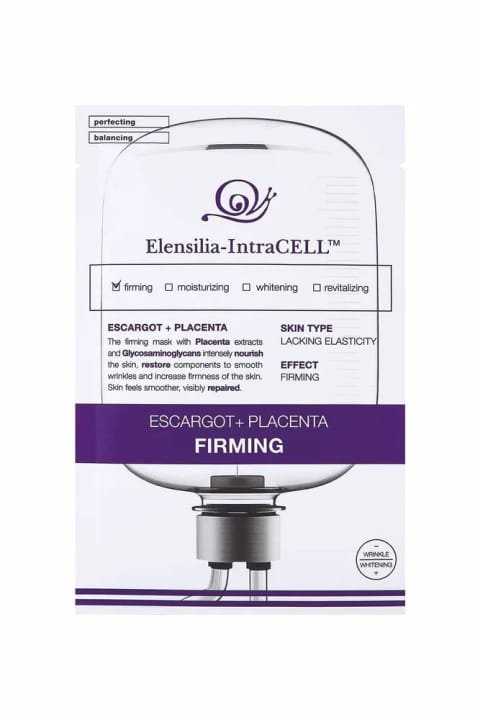 ELENSILIA اسکارگوت پلاسنتا ماسک ورقهای حمایتکننده از ظاهر پوست درخشان و سفت