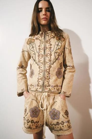 Zara ZW Collection ژاکت گلدوزی‌شده