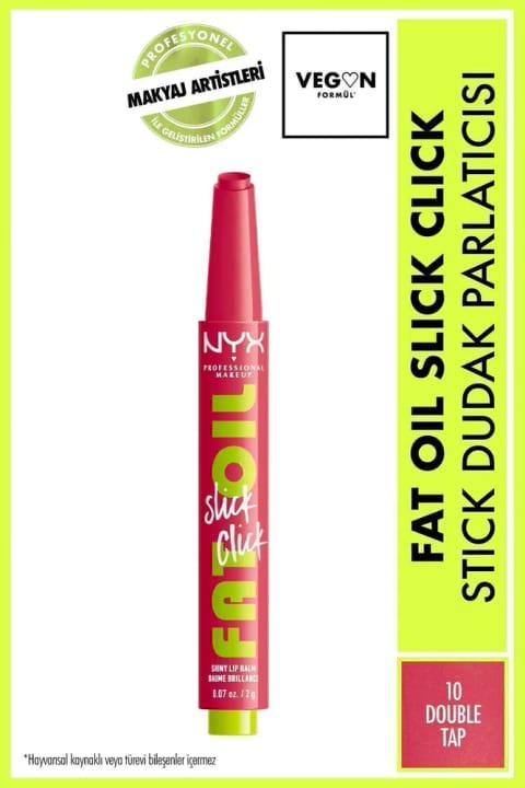 بالم لب براق NYX Professional Makeup Fat Oil Slick Click - شماره 10 Double
