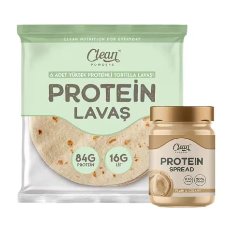 تورتیلا لواش پرپروتئین Clean Powders + پروتئین اسپرد کرم فندق