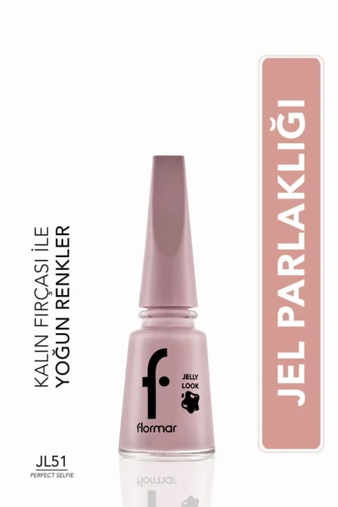 Flormar ژل لاک براق (صورتی) - Jelly Look Nail Enamel - JL51 Perf...