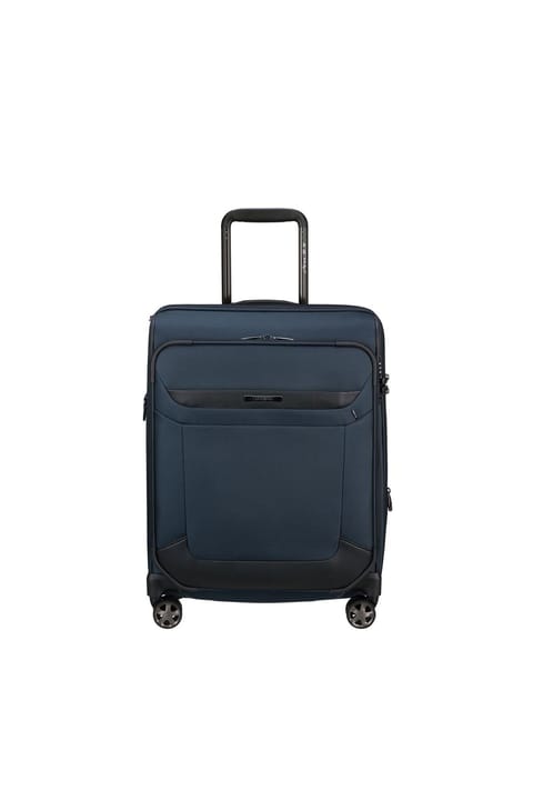 چرخ‌دار Samsonite Pro-Dlx-6 Spinner آبی سرمه‌ای - چرخ‌دار ۴ چرخ آکاردئونی سایز کابین ۵...