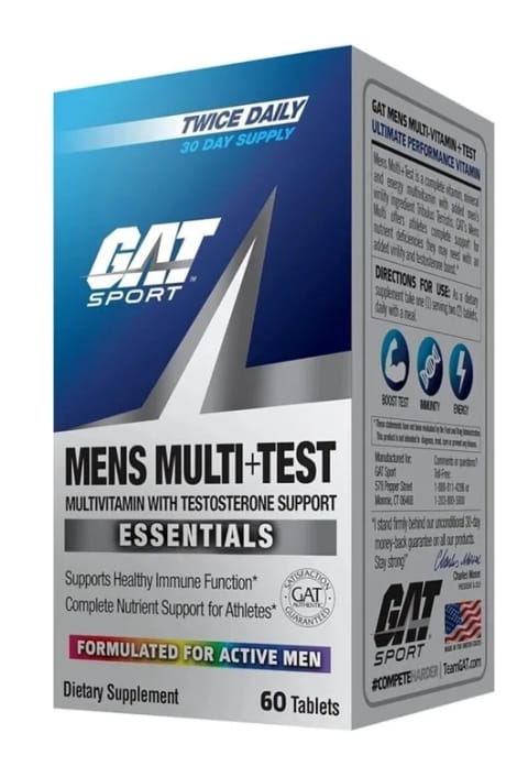 مولتی‌ویتامین مردانه GAT Sport با پشتیبانی تقویت تستوسترون، سلامت مردان، ۶۰ قرص