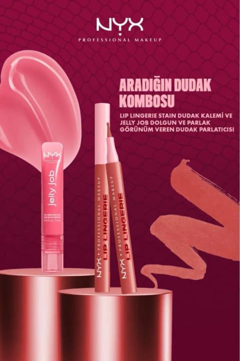 NYX Professional Makeup Jelly Job 07 Jelly Blushin Lip Gloss & Lip Lingerie Stain