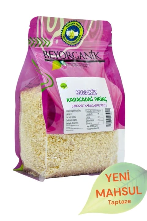 BEYORGANİK برنج ارگانیک Karacadağ ۱ کیلوگرم (دارای آنالیز سموم و آفلاتوکسین)