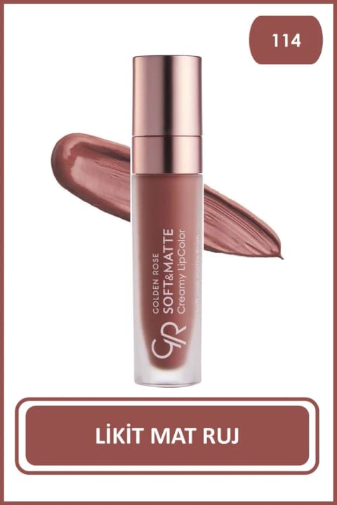 Golden Rose Soft&Matte Creamy Lipcolor - 104 - رژ لب مایع نرم و مات