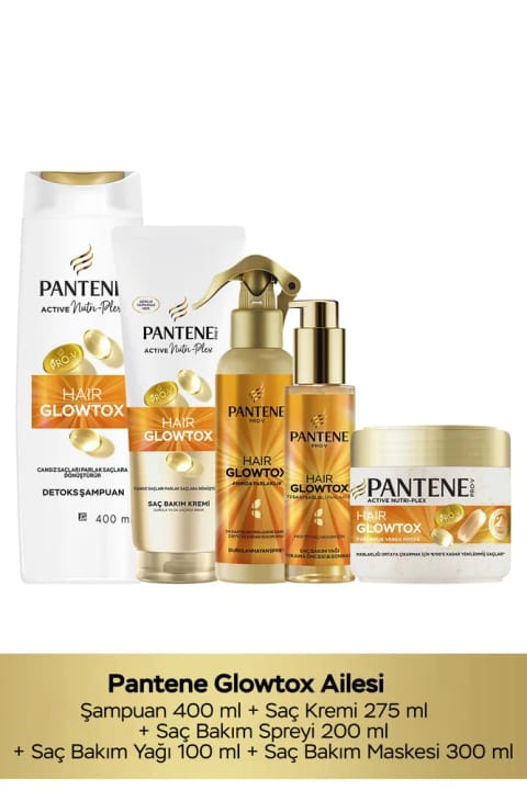 ست مراقبت از مو Pantene Pro-V Glowtox روتین درخشندگی‌بخش