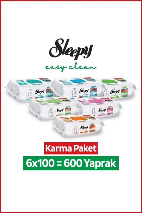 Sleepy Easy Clean دستمال تمیزکننده سطوح سری طبیعت + میوه ۶×۱۰۰