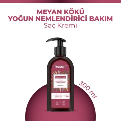 Tresan نرمکننده مو بدون سولفات با عصاره شیرینبیان و مرطوبکننده شدید 300 میلیلیتر