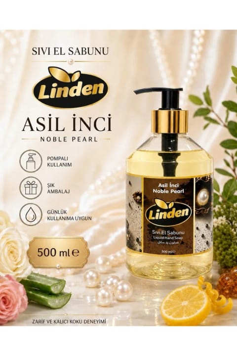 Linden مایع دستشویی آسيل اینجی 500 میلیلیتر Nobel Pearl