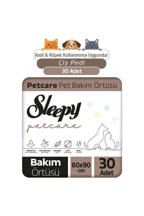 Sleepy Petcare پد نگهداری حیوانات خانگی 60x90 سانتی‌متر 30 عددی