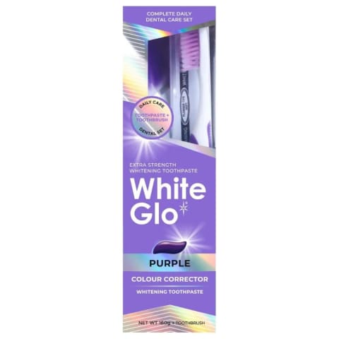 White Glo خمیردندان بنفش ضد لکه زرد