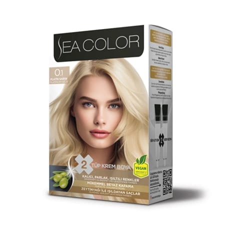 ست رنگ مو Sea Color سایه 0.1 بلوند پلاتین