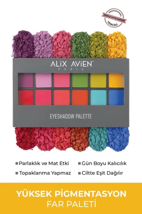 پالت سایه چشم ۱۲ رنگ Alix Avien - مدل 111 Tropical Bouquet 15.6 گرم