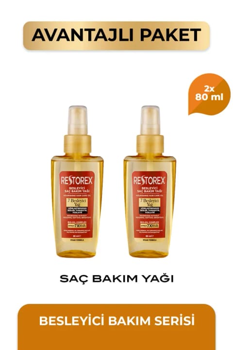 Restorex 7 روغن تقویت‌کننده مو ۲×۸۰ میلی‌لیتر